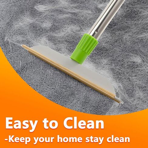 Annchwool Carpet Rake for Pet Hair Removal, 60'' Adjustable Long Handle,Reusable Pet Hair Removal Tool for Pet Hair Remover,Easy to Scraper Dog Hair & Cat Hair from Carpet,Rug,Mat in Kuwait