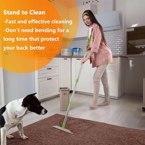 Annchwool Carpet Rake for Pet Hair Removal, 60'' Adjustable Long Handle,Reusable Pet Hair Removal Tool for Pet Hair Remover,Easy to Scraper Dog Hair & Cat Hair from Carpet,Rug,Mat in Kuwait