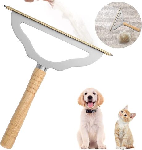 V2.0 Large Carpet Rake Pet Hair Remover, Reusable Long Handle Low Pile Carpet Scraper Lint Remover for Cat Hair Removal, Metal Dog Hair Remover Lint Brush, Rugs Couch Furniture Stairs Fabric Shaver in Kuwait