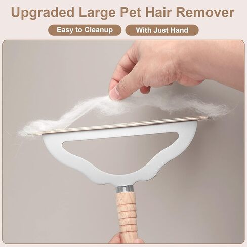 V2.0 Large Carpet Rake Pet Hair Remover, Reusable Long Handle Low Pile Carpet Scraper Lint Remover for Cat Hair Removal, Metal Dog Hair Remover Lint Brush, Rugs Couch Furniture Stairs Fabric Shaver in Kuwait