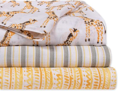 Burt's Bees Baby - HM25785 - قماط، بطانيات أطفال من قطن الموسلين، 3 عبوات، متعددة الأغراض خفيفة الوزن وقابلة للتنفس مصنوعة من القطن العضوي بنسبة 100% (Dottie Bee) in Saudi Arabia