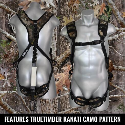 Malta Hunting Safety Ultralight Safety Harness Kit Set, TrueTimber Patterns, Multi-Sizes (Kanati Camo, Large-XLarge) in Saudi Arabia