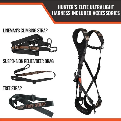 Malta Hunting Safety Ultralight Safety Harness Kit Set, TrueTimber Patterns, Multi-Sizes (Kanati Camo, Large-XLarge) in Saudi Arabia