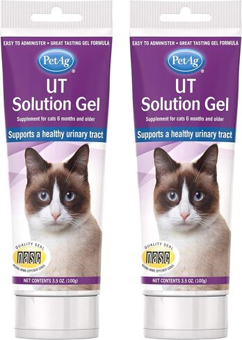 PetAg UT Solution Gel Supplement - Kidney Support for Cats - Contains Cranberry & Vitamin C - 3.5 oz - 2 Pack in Saudi Arabia