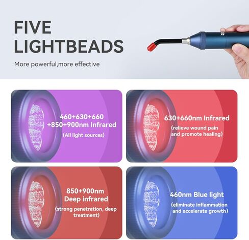 Red Light Therapy Cold Sores Treatment Healing Pain Relief for Lips Mouth Nose Ear,Knee Feet Hands Joint Muscle Nerve Health Care in Kuwait