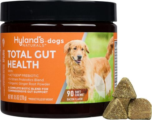 Hyland's Naturals - Probiotics for Dogs - Total Gut Health, 90 Soft Chews, with ACTIGEN PREBIOTIC & Organic Ginger Root, Bacon Flavor in Saudi Arabia