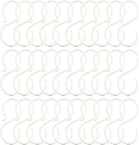 POVETIRE 30 Pack 2.5 Inch Rubber White S Hook for Hanging Baby Bow Headband | Hair Accessories Baby Bib NecklaceJewelry Hat Holder Resilience,Will Not Fall off,Smooth,Lghtweight in Saudi Arabia
