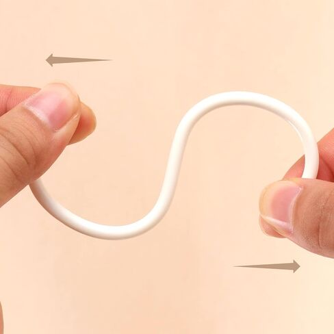 POVETIRE 30 Pack 2.5 Inch Rubber White S Hook for Hanging Baby Bow Headband | Hair Accessories Baby Bib NecklaceJewelry Hat Holder Resilience,Will Not Fall off,Smooth,Lghtweight in Saudi Arabia