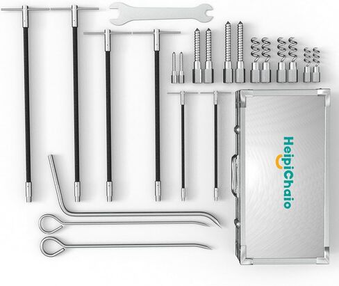 مجموعة مستخرج التعبئة HeipiChaio المكونة من 23 قطعة، مستخرج من الفولاذ المقاوم للصدأ، تتضمن عمودًا مرنًا مع طرف قابل للإزالة، ومستخرج من نوع المفتاح، ومجموعات خطافات تعبئة مرنة وصندوق أدوات من سبائك الألومنيوم. (23) in Kuwait