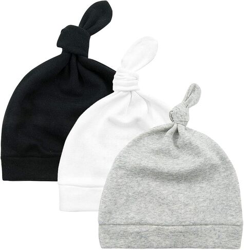 Durio Newborn Hats - Soft Adjustable Infant Hat 0-6 Months for Boys Girls Baby Sleep Cap Multi-Pack in Saudi Arabia