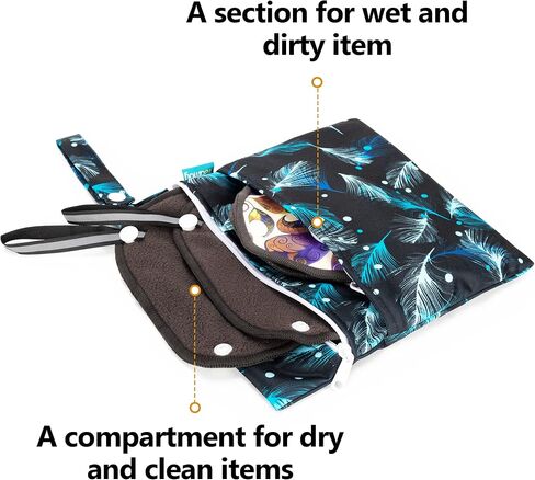 Teamoy 3Pcs Pee Cloth with Storage Bag, Reusable Pee Rag Hygienic Female Urination Solution for Camping, Hiking, Travel in Kuwait