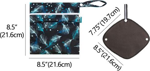 Teamoy 3Pcs Pee Cloth with Storage Bag, Reusable Pee Rag Hygienic Female Urination Solution for Camping, Hiking, Travel in Kuwait