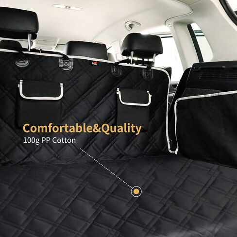 Toozey SUV Cargo Liner for Dogs XL, Waterproof Dog Trunk Seat Cover for Back Cargo Area, Dog Car Floor Mat with Side and Bumper Protector, Pet Cargo Cover Liner for SUV/Van/Truck, Black in Kuwait