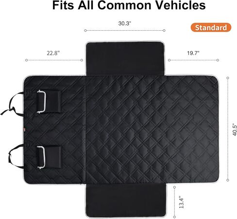 Toozey SUV Cargo Liner for Dogs XL, Waterproof Dog Trunk Seat Cover for Back Cargo Area, Dog Car Floor Mat with Side and Bumper Protector, Pet Cargo Cover Liner for SUV/Van/Truck, Black in Kuwait