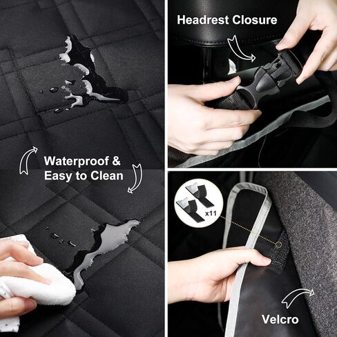 Toozey SUV Cargo Liner for Dogs XL, Waterproof Dog Trunk Seat Cover for Back Cargo Area, Dog Car Floor Mat with Side and Bumper Protector, Pet Cargo Cover Liner for SUV/Van/Truck, Black in Kuwait