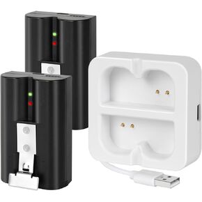 2-Pack 6040mAh Rechargeable Batteries with Charger Station for Ring Doorbell 2/3/4, Spotlight Camera, and Stick Up Cam – Upgraded Lithium-Ion Power Kit in Kuwait