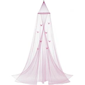 Accent Plus Pink Mosquito, Tulle Girls Room, Princess Butterfly Bed Canopy in Saudi Arabia