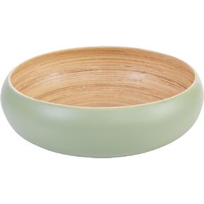Fruit Bowl for Kitchen Counter – Handmade Spun Bamboo, Large 11.75" Fruit Basket, Eco-Friendly Decorative Serving Bowl for Home Decor, Produce Storage & Centerpiece (Gray) in Saudi Arabia