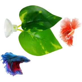Noodoky Betta Leaf Hammock Silicone Peace Plant Accessories, Beta Fish Leaf Rest Pad Bed, Beta Tank Decorations (1-Pack) in Kuwait