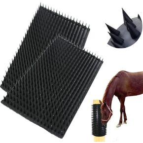 2Pack Cow and Horse Massage Pad, Cow Brush, Horse Scratching Post, Equine Scratcher, 16" Animal Self Scratching Pad for Horse Itch Relief in Kuwait