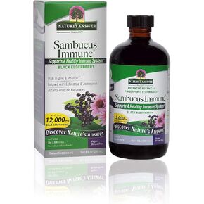 Nature's Answer Sambucus Extract Immune Support, 4-Fluid Ounces | Immune System Booster | Flue Season Support | Immune Relief | Packed with Antioxidants in Saudi Arabia