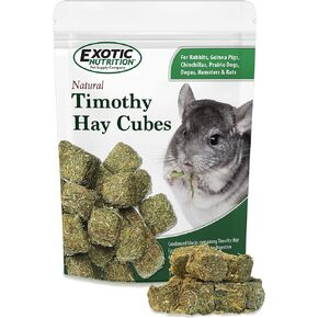 Timothy Hay Cubes 1 lb - 100% All Natural, High Fiber, Sun Cured Timothy Grass Food & Treat - Rabbits, Guinea Pigs, Chinchillas, Degus, Prairie Dogs, Tortoises, Hamsters, Gerbils, Rats & Small Pets in Saudi Arabia