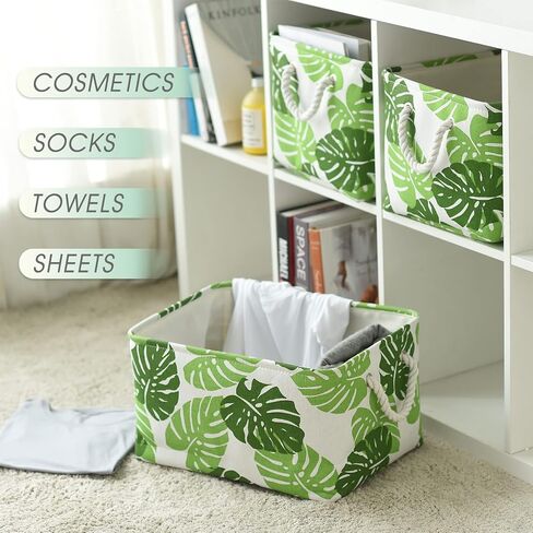 TcaFmac Organization and Storage Basket for Organizing - Large 2 Pack 16x12x12 inch Fabric Storage Cubes, Collapsible Storage Bins for Shelves Nursery Closet Gift Cloth Toy Books Baby (Grey) in Saudi Arabia