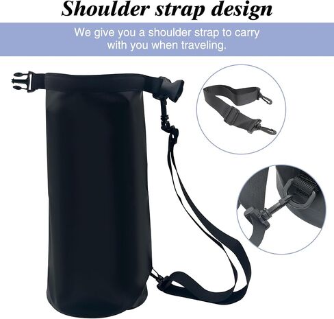 Apatal Dog Food Travel Bag, 20L Large Pet Food Travel Storage Bag with Shoulder Strap Waterproof Portable Puppy Feeder Container Food System to Keep Food Fresh for Camping Hiking-Black in Saudi Arabia