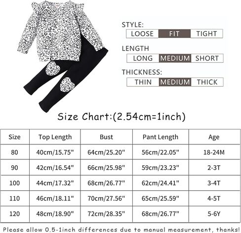 QLIPIN الفتيات الصغيرات 2 قطعة وتتسابق طفل ليوبارد طباعة بلوزات و طماق مجموعة ملابس المدرسة ملابس الخريف مجموعات in Kuwait