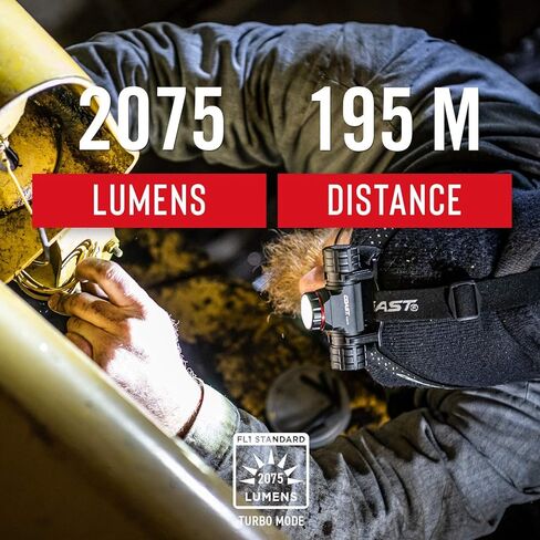 Coast® XPH34R 2075 Lumen USB-C Rechargeable-Dual Power LED Headlamp withPURE Beam® Twist Focus™ and Magnetic Base in Kuwait