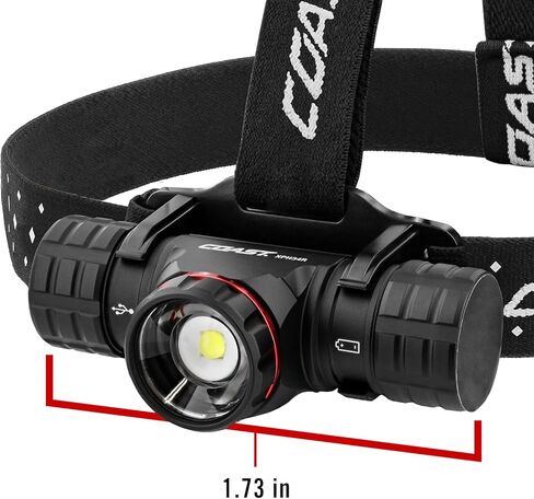 Coast® XPH34R 2075 Lumen USB-C Rechargeable-Dual Power LED Headlamp withPURE Beam® Twist Focus™ and Magnetic Base in Kuwait