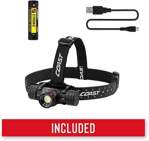 Coast® XPH34R 2075 Lumen USB-C Rechargeable-Dual Power LED Headlamp withPURE Beam® Twist Focus™ and Magnetic Base in Kuwait