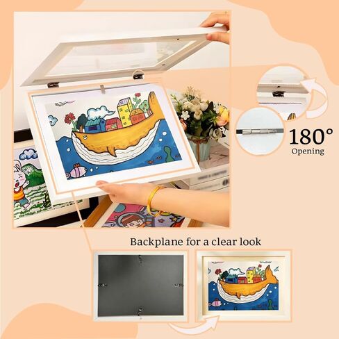 YZSR Designs Kids Art Frame changeable,2-Pack, 8.5x11 frame, Children's Drawings, Large Pictures Frames, Stylish Wall Gallery, wall decor, Home Decor - Ideal Gift, wall art decor, living room decor in Saudi Arabia