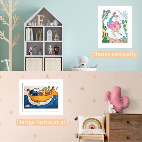 YZSR Designs Kids Art Frame changeable,2-Pack, 8.5x11 frame, Children's Drawings, Large Pictures Frames, Stylish Wall Gallery, wall decor, Home Decor - Ideal Gift, wall art decor, living room decor in Saudi Arabia