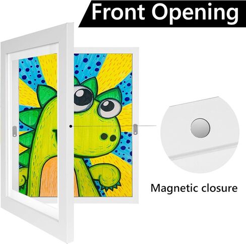 BEAUTIFABLE 2 Pcs Kids Art Frames 8.5x11 Front Opening with Stand, Artwork Display Storage Picture Frames Changeable with 40 Papers and 4 Rulers in Kuwait