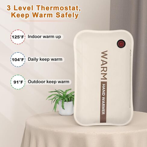 ihuan تدفئة اليد القابلة لإعادة الشحن، حقيبة محمولة لتدفئة اليد مع 3 مستويات للحرارة، قفازات تسخين كهربائية سريعة لتدفئة اليد مع بنك طاقة 10000 مللي أمبير في الساعة للصيد والتخييم وهدايا عيد الميلاد in Kuwait