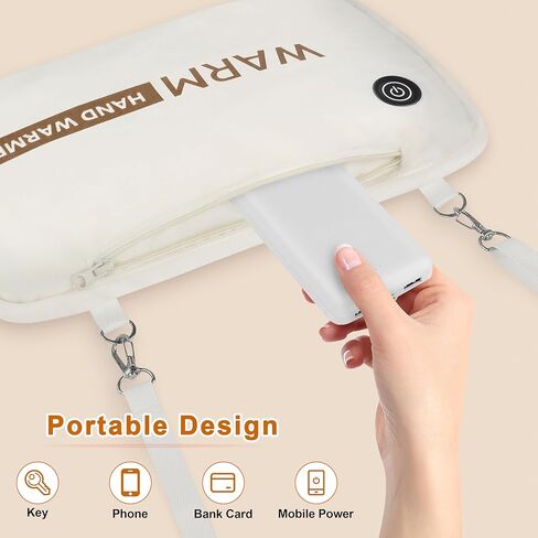 ihuan تدفئة اليد القابلة لإعادة الشحن، حقيبة محمولة لتدفئة اليد مع 3 مستويات للحرارة، قفازات تسخين كهربائية سريعة لتدفئة اليد مع بنك طاقة 10000 مللي أمبير في الساعة للصيد والتخييم وهدايا عيد الميلاد in Kuwait