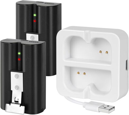 2-Pack 6040mAh Rechargeable Batteries with Charger Station for Ring Doorbell 2/3/4, Spotlight Camera, and Stick Up Cam – Upgraded Lithium-Ion Power Kit in Kuwait