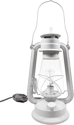 مصباح طاولة فانوس كهربائي قابل للتعتيم مع سلك خافت ومصباح إديسون عتيق - لمسة نهائية من الصدأ الريفي in Kuwait