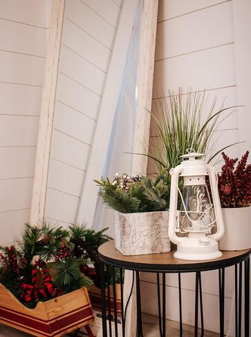 مصباح طاولة فانوس كهربائي قابل للتعتيم مع سلك خافت ومصباح إديسون عتيق - لمسة نهائية من الصدأ الريفي in Kuwait