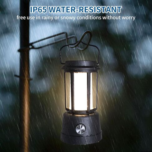 فانوس تخييم LED، يعمل بالطاقة الشمسية 6000 مللي أمبير في الساعة / كرنك يدوي / مصابيح تخييم قابلة لإعادة الشحن USB-C، 3 أوضاع إضاءة 3500 لومين قابلة للتعتيم وأضواء خيمة معلقة مقاومة للماء لفشل انقطاع التيار الكهربائي المنزلي في حالات الطوارئ in Kuwait
