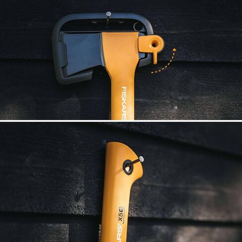 Fiskars Chopping Axe S X10 ، تتضمن حقيبة التخزين والحمل ، الطول: 44 سم ، طبقة غير لاصقة ، مقبض من الشفرة/الألياف الصلب عالي الجودة ، أسود/برتقالي ، 1015619 in Kuwait