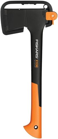 Fiskars Chopping Axe S X10 ، تتضمن حقيبة التخزين والحمل ، الطول: 44 سم ، طبقة غير لاصقة ، مقبض من الشفرة/الألياف الصلب عالي الجودة ، أسود/برتقالي ، 1015619 in Kuwait