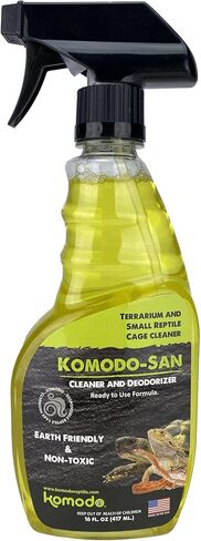 Komodo-San Reptile Terrarium Cleaning Spray | Cage Cleaner & Deodorizer | Non-Toxic, Earth Friendly & Made in The USA - 16oz Spray Bottle in Kuwait