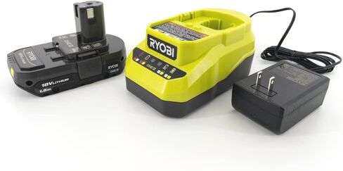 Ryobi P738T High Volume Air Inflator Bundle; 18-Volt ONE+ Lithium-Ion Cordless Power Inflator with (1) 1.5 Ah Battery and (1) 18-Volt Charger and Buho Flashlight in Kuwait