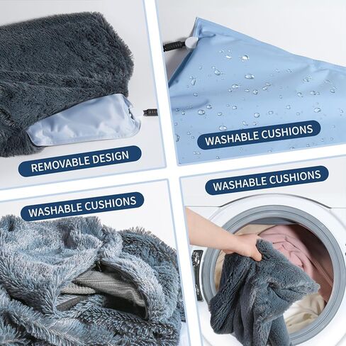 وسادة تدفئة للحيوانات الأليفة للكلاب والقطط - جهاز تحكم ذكي في درجة الحرارة، غطاء فلانيل قابل للغسل - كلب للقطط، مقاس S M L - سرير قطط مُدفأ داخلي، سرير قطط ذاتي التدفئة - وسادة تدفئة للقطط (L) in Kuwait