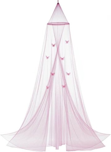 Accent Plus Pink Mosquito, Tulle Girls Room, Princess Butterfly Bed Canopy in Saudi Arabia