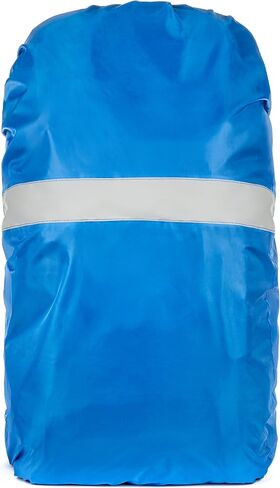 غطاء للمطر على الظهر مع بطانة عاكسة وحقيبة سفر - واقي حقيبة مقاوم للماء مع بطانة مرنة وعاكس أمان لركوب الدراجات | المشي لمسافات طويلة | التجديف | التخييم | تسلق الجبال in Kuwait