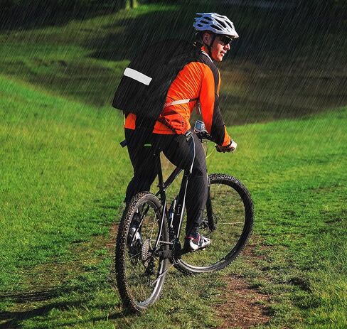 غطاء للمطر على الظهر مع بطانة عاكسة وحقيبة سفر - واقي حقيبة مقاوم للماء مع بطانة مرنة وعاكس أمان لركوب الدراجات | المشي لمسافات طويلة | التجديف | التخييم | تسلق الجبال in Kuwait