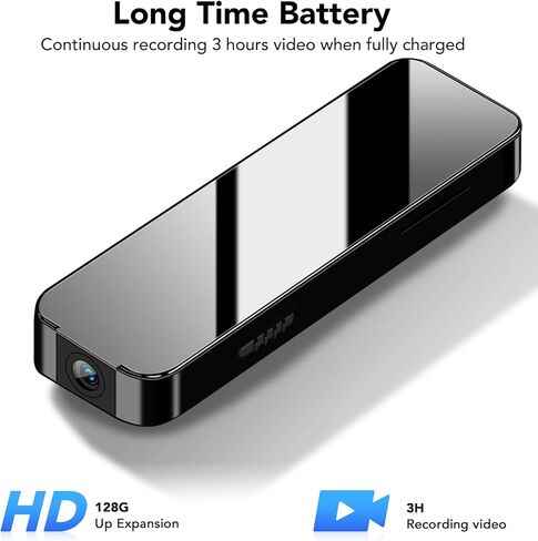 KONPCOIU Camera, Body Camera Night Vision, Body Cam Video HD 1080P, 128G Max Memory, Premium Body Cams with Motion Detection Wearable, with 128G Red Super high-Speed Memory Card in Kuwait